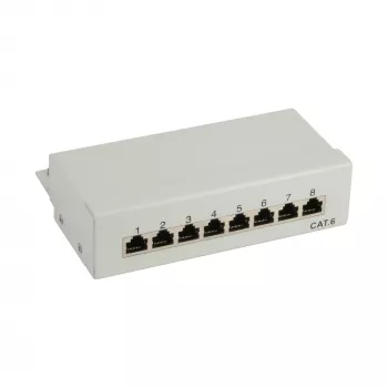 InLine patch panel Cat.6 8 porte da tavolo grigio RAL7035