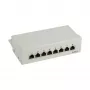 InLine patch panel Cat.6 8 porte da tavolo grigio RAL7035