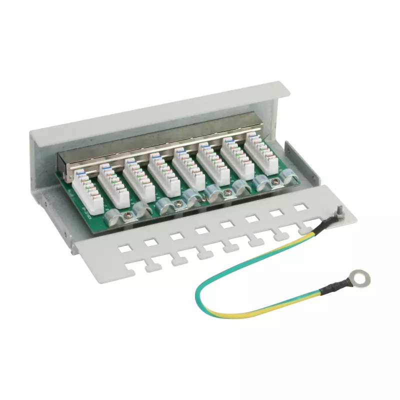 InLine patch panel Cat.6 8 porte da tavolo grigio RAL7035