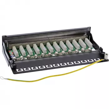 InLine patch panel Cat.6 12 porte da tavolo/parete nero RAL9005