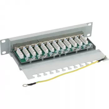 InLine patch panel Cat.6 10 pollici 12 porte 1U grigio chiaro RAL7035