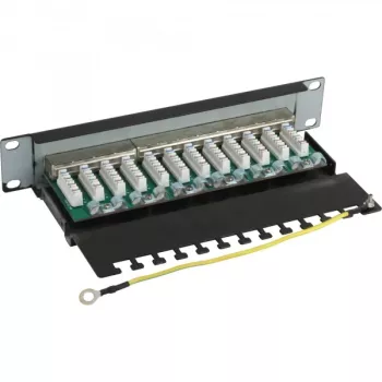 InLine patch panel 10 pollici Cat.6 12 porte 1U nero RAL9005