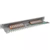 InLine patch panel Cat.6 16 porte 19 pollici 1HE grigio chiaro RAL7035