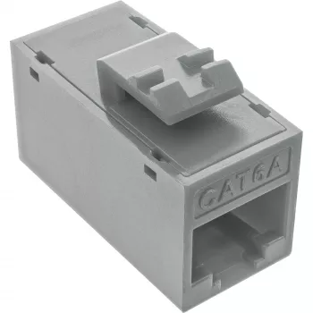 InLine connettore femmina RJ45 Keystone, non schermato, Cat.6A, confezione da 8, grigio