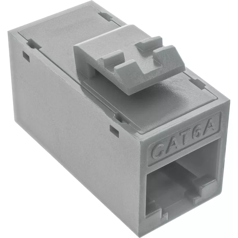 InLine connettore femmina RJ45 Keystone, non schermato, Cat.6A, confezione da 8, grigio
