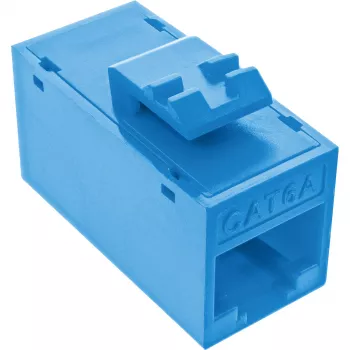 InLine connettore femmina RJ45 Keystone, non schermato, Cat.6A, confezione da 8, blu