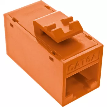 InLine connettore femmina/giunto RJ45 Keystone, non schermato, Cat.6A, confezione da 8, arancione