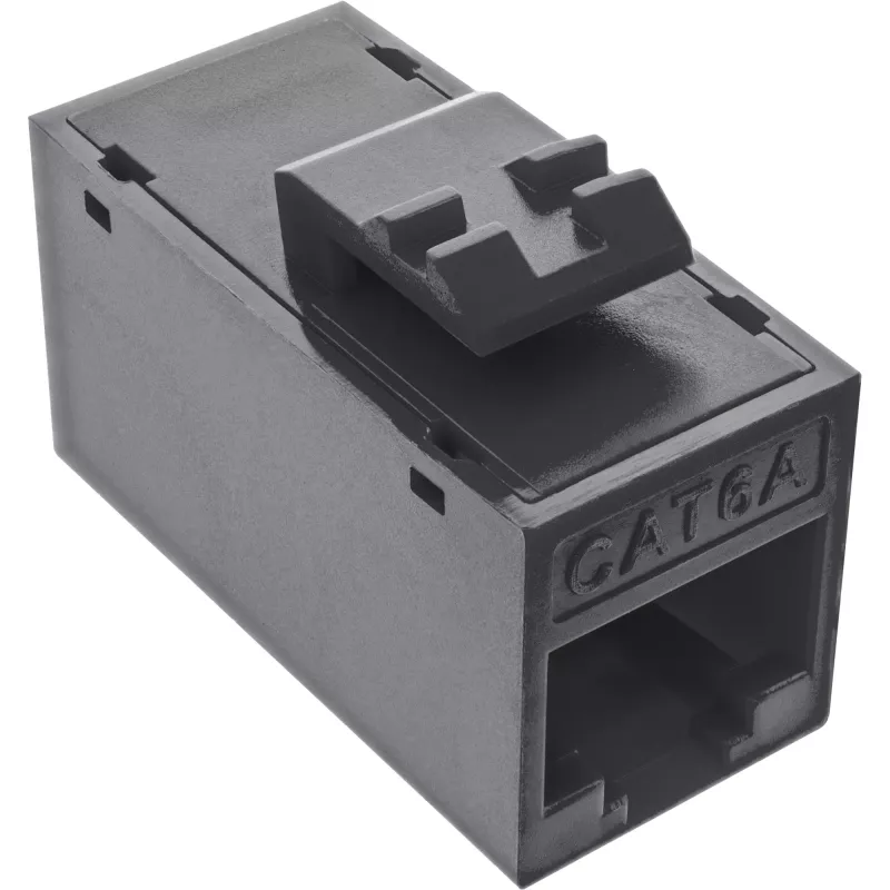 InLine connettore femmina RJ45 Keystone, non schermato, Cat.6A, confezione da 8, nero