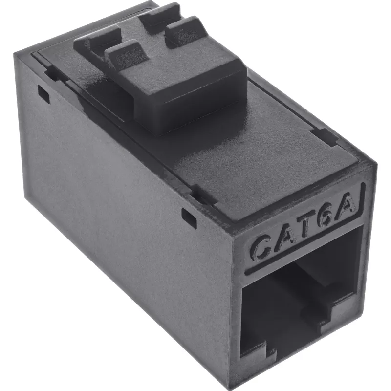 InLine connettore femmina RJ45 Keystone, non schermato, Cat.6A, confezione da 8, nero