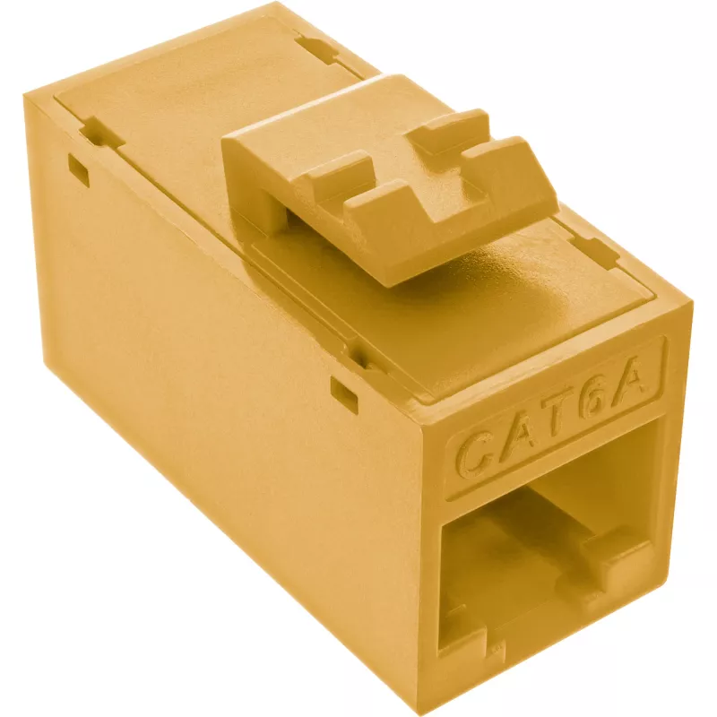 InLine connettore femmina RJ45 Keystone, non schermato, Cat.6A, confezione da 8, giallo