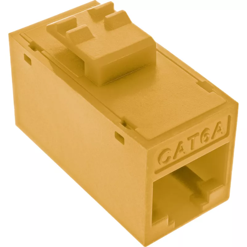 InLine connettore femmina RJ45 Keystone, non schermato, Cat.6A, confezione da 8, giallo