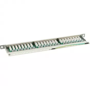 InLine patch panel Cat.6 24 porte 19 pollici 0,5U grigio chiaro RAL7035