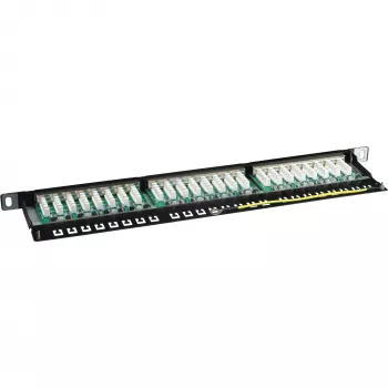 Patch panel Cat.6 InLine 76224B 24 porte 19 pollici 0,5HE nero RAL9005