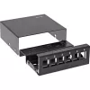 InLine scatola di consolidamento da tavolo 6x Keystone RJ45, metallo, nero RAL9005