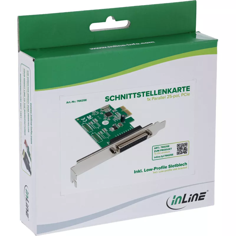 Adattatore parallelo interno InLine 76625E PCIe connettore maschio WCH CH382L
