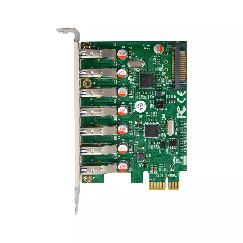 InLine controller host USB-A 3.2 Gen.1 7 porte PCIe, alimentazione SATA