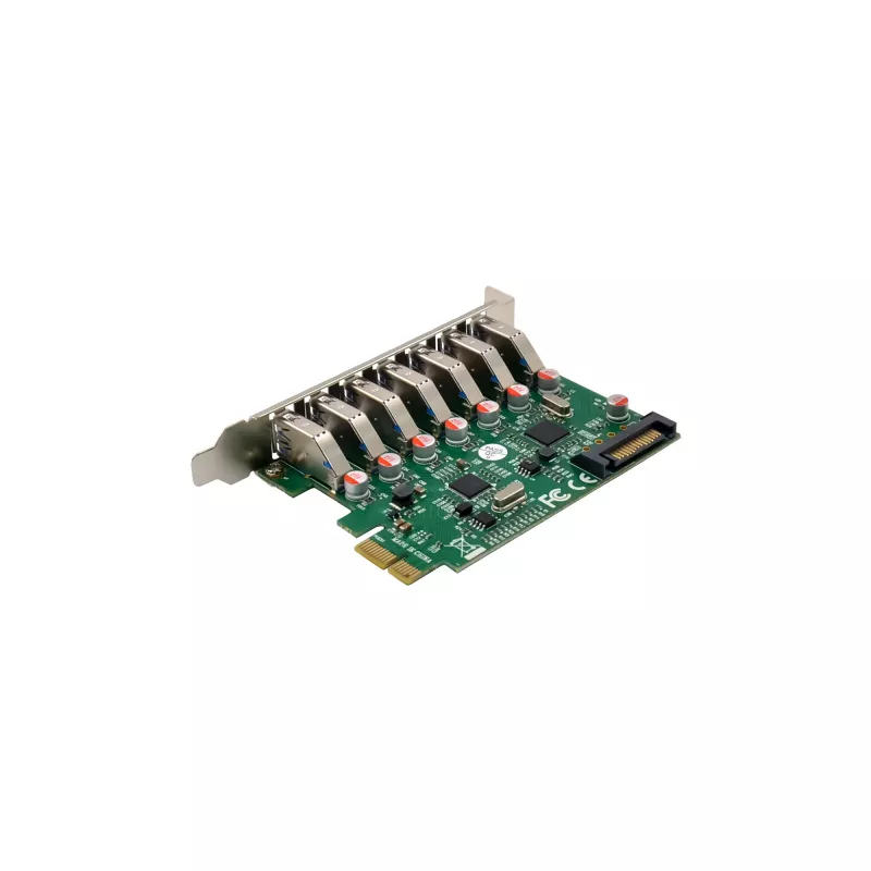 InLine controller host USB-A 3.2 Gen.1 7 porte PCIe, alimentazione SATA
