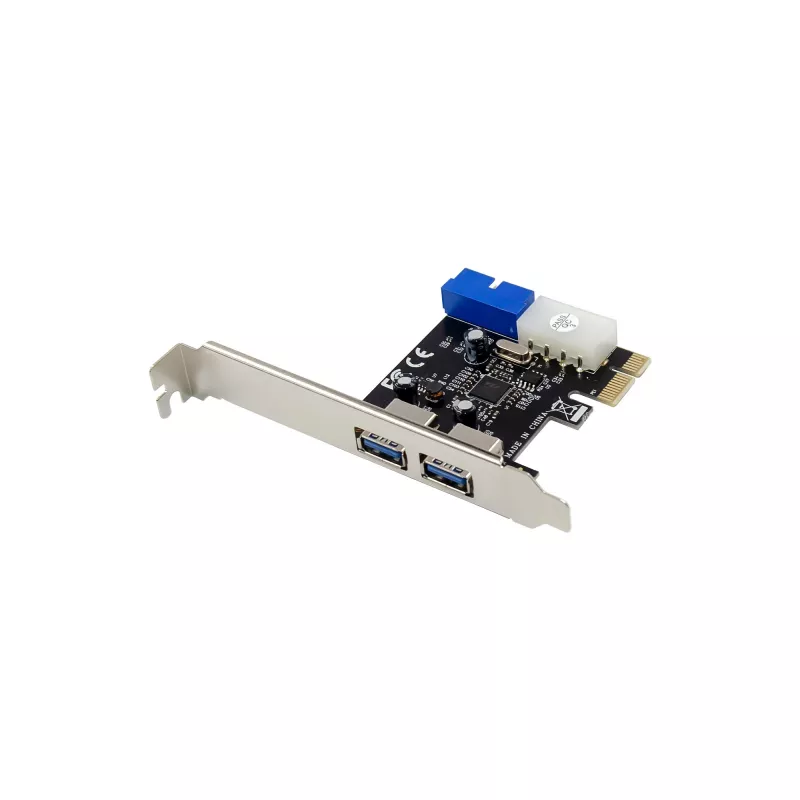 InLine controller host USB 3.2 Gen 1 2+2 porte, PCIe, con alimentazione SATA + staffa LP