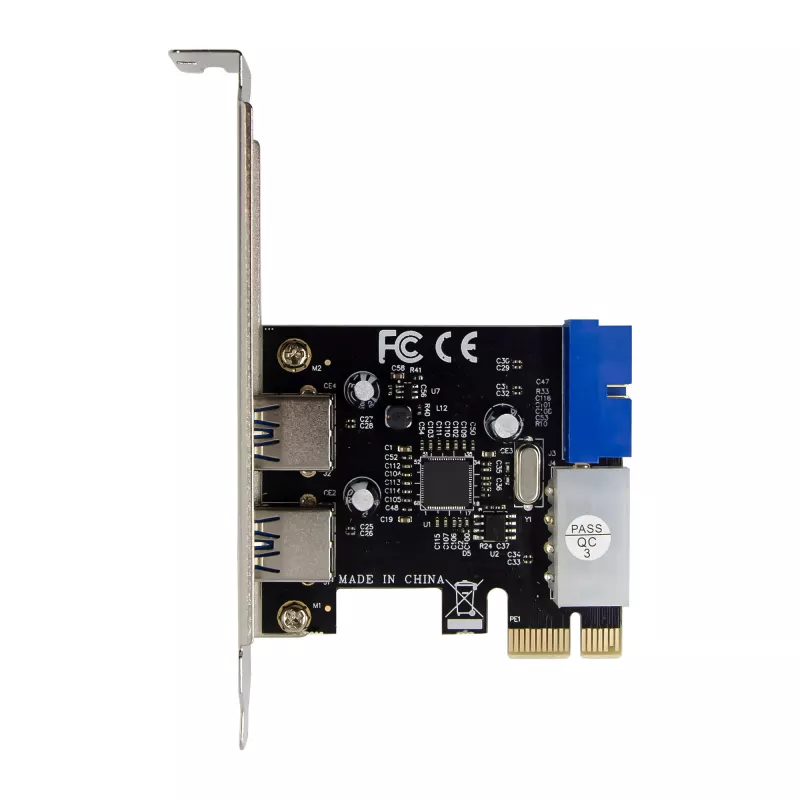 InLine controller host USB 3.2 Gen 1 2+2 porte, PCIe, con alimentazione SATA + staffa LP