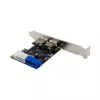InLine controller host USB 3.2 Gen 1 2+2 porte, PCIe, con alimentazione SATA + staffa LP