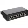 InLine patch panel Cat.6A per montaggio a tavolo/parete 8 porte nero RAL9005