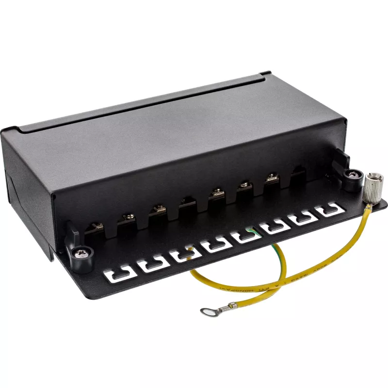 InLine patch panel Cat.6A per montaggio a tavolo/parete 8 porte nero RAL9005