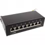 InLine patch panel Cat.6A per montaggio a tavolo/parete 8 porte nero RAL9005