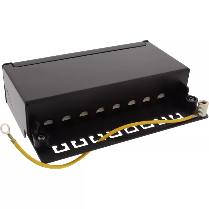 InLine patch panel Cat.6A per montaggio a tavolo/parete 8 porte nero RAL9005