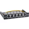 InLine patch panel Cat.6A 0,5U 6 porte, tavolo/parete/guida, nero con protezione antipolvere