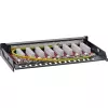 InLine patch panel Cat.6A 0,5U 8 porte, tavolo/parete/guida, nero, protezione antipolvere
