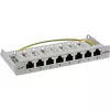 InLine patch panel Cat.6A 0,5HE 8 porte, montaggio da tavolo/parete grigio chiaro RAL7035