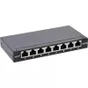 InLine patch panel Cat.6A 0,5HE 8 porte, montaggio da tavolo/parete nero RAL9005