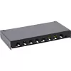 InLine patch panel Cat.6A 0,5HE 8 porte, montaggio da tavolo/parete nero RAL9005