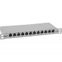 InLine patch panel 10 pollici Cat.6A 0,5HE 12 porte, con protezione antipolvere, grigio