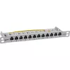 InLine patch panel 10 pollici Cat.6A 0,5HE 12 porte, con protezione antipolvere, grigio