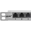 InLine patch panel 10 pollici Cat.6A 0,5HE 12 porte, con protezione antipolvere, grigio