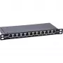 InLine patch panel 10 pollici Cat.6A 0,5HE 12 porte, con protezione antipolvere, nero