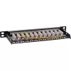 InLine patch panel 10 pollici Cat.6A 0,5HE 12 porte, con protezione antipolvere, nero