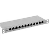 InLine patch panel 10 pollici Cat.6A 0,5HE 12 porte grigio chiaro RAL7035