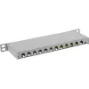 InLine patch panel 10 pollici Cat.6A 0,5HE 12 porte grigio chiaro RAL7035