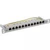 InLine patch panel 10 pollici Cat.6A 0,5HE 12 porte grigio chiaro RAL7035