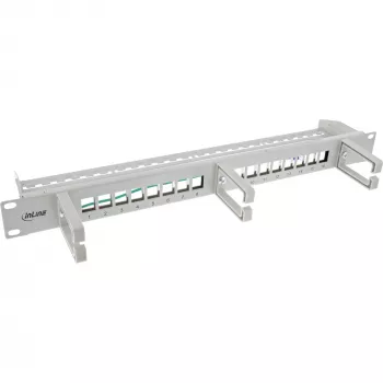 Patch panel InLine 76822A 1U grigio capacità rack 1U