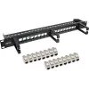 InLine patch panel Cat.6A 16 posti 19 pollici 1U nero