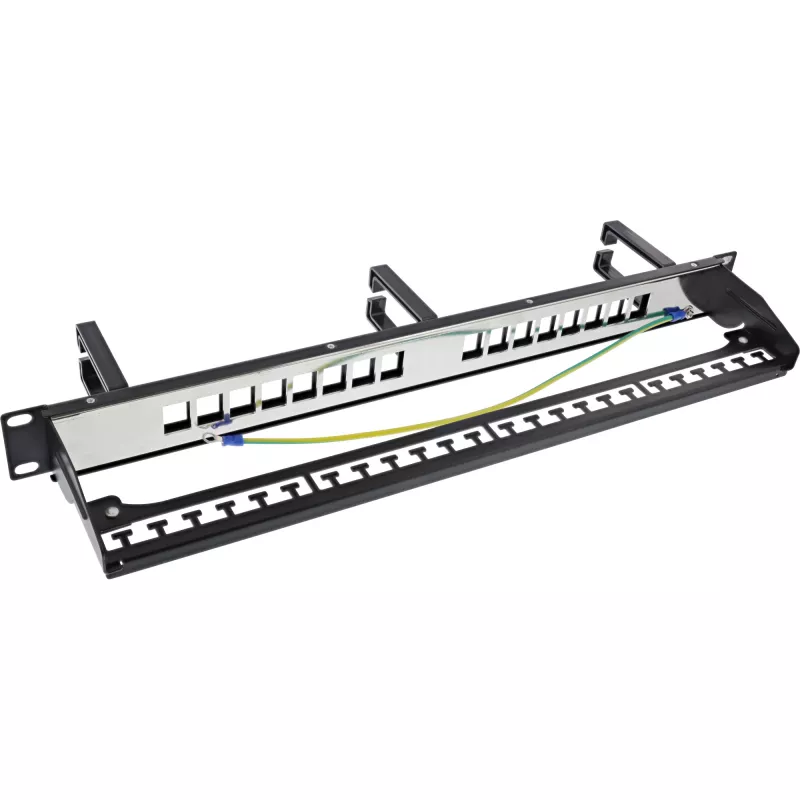 InLine patch panel Cat.6A 16 posti 19 pollici 1U nero