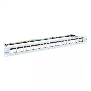 Patch panel vuoto InLine 76824A 19 pollici Cat.6A 24 porte 1U grigio chiaro