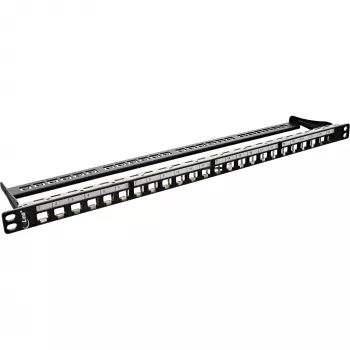Patch panel cieco 19 pollici InLine 76824C 24 porte per keystone RJ45 0,5U nero