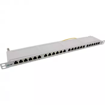 InLine Patch Panel 19 pollici Cat.6A 24 porte 0,5HE grigio chiaro RAL7035