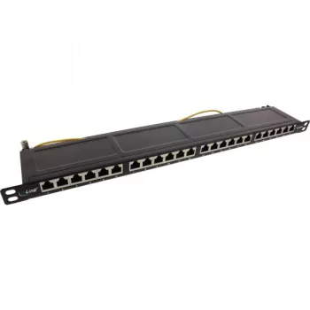 InLine Patch Panel 19 pollici Cat.6A 24 porte 0,5HE nero RAL 9005