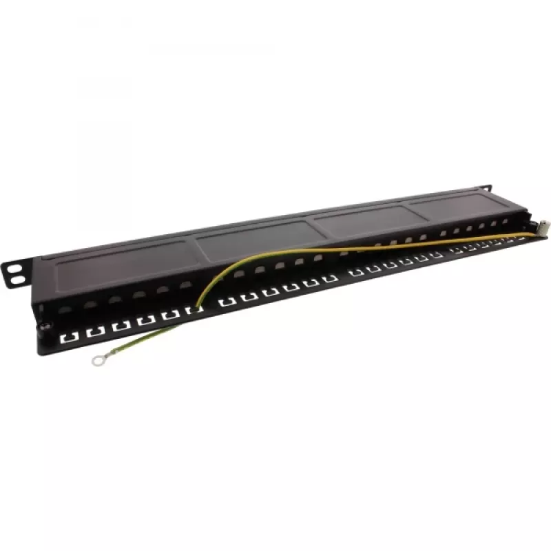 InLine Patch Panel 19 pollici Cat.6A 24 porte 0,5HE nero RAL 9005