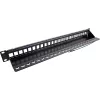 InLine patch panel vuoto 19 pollici 24 porte 1U nero
